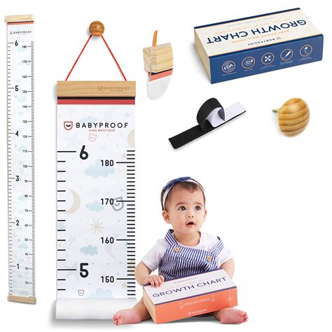 Buy Growth Chart For Kids By Baby Proof Measuring Height Chart And