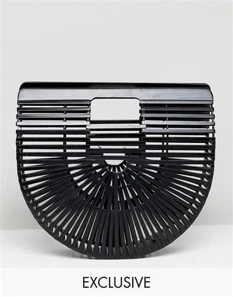accessories small black slatted clutch bag asos euro magazine mode girly spring summer