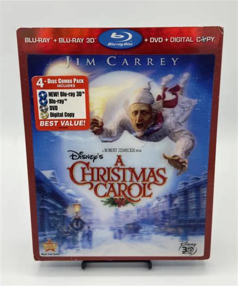 Disneys A Christmas Carol 3d Blu Raydvd 2010 4 Disc Set Jim Carrey