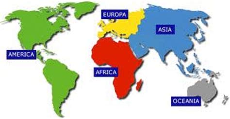 Cinco Continentes Do Mundo