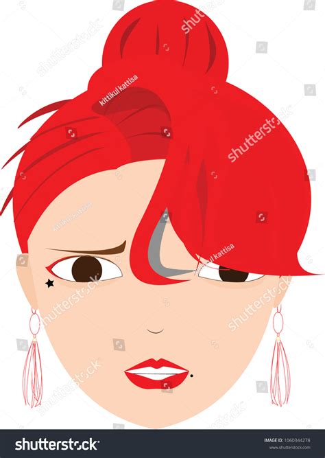 Red Hair Women Look Sexy Stock Vector Royalty Free 1060344278 Shutterstock
