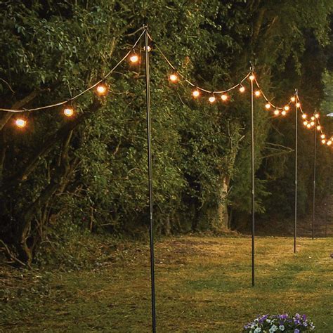 String Light Poles Pair Wedding And Event Hire Perched Rentals