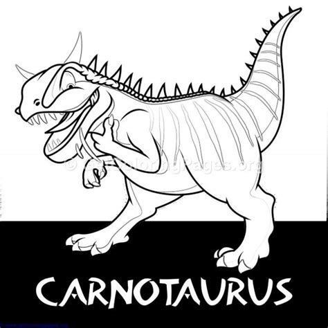 Carnotaurus Coloring Page ~ Jurassic Park Clipart Carnotaurus Jurassic World Evolution Drawing