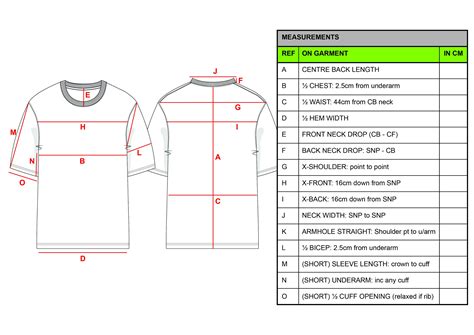 Complete Measurement Guide For T Shirts And Clothing For The Apparel