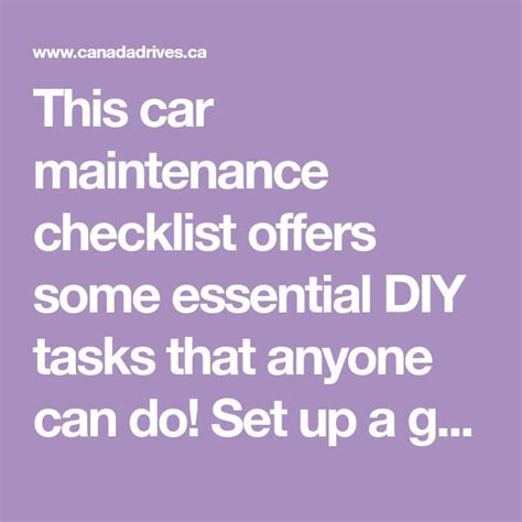 Car Maintenance Checklist 9 Essential Steps That Anyone Can Do Car
