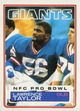 I have a 2008 topps finest moments refractor matt ryan football card. 1983 Topps Lawrence Taylor #133 Football Card Value Price ...