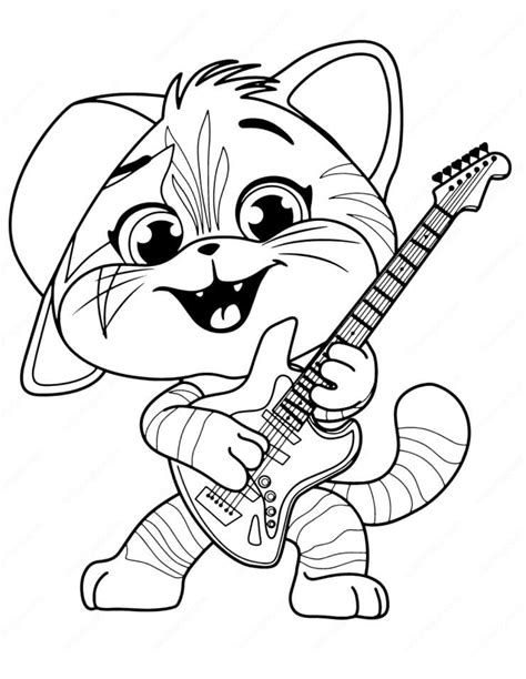 Happy Lampo From 44 Cats Coloring Page Free Printable Coloring Pages