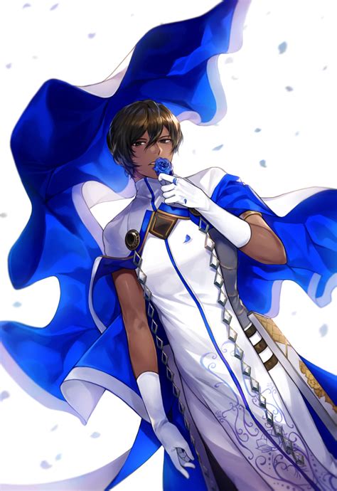 An Anime Character Dressed In White And Blue