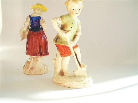 2 Vintage German Porcelain Figurines Pair Of Children Etsy