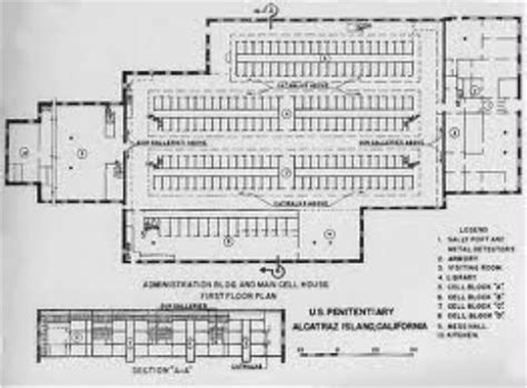 95 Prison Floor Plan Prison Architect The Real Map Of Alcatraz