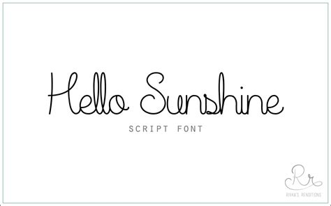 Hello Sunshine Font Download Otf Ttf Open Type Fonts Digital