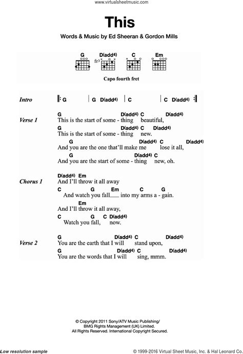 Learn to play on the guitar perfect by ed sheeran with free tab, sheet music, chords, backing track and tutorial. Sheeran - This sheet music for guitar (chords) PDF