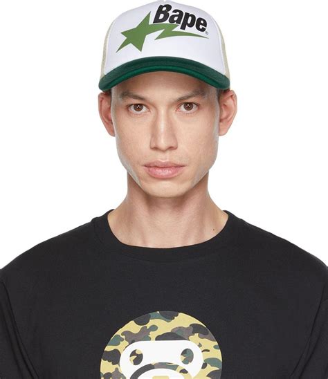A Bathing Ape And White Star Cap In Black For Men Lyst