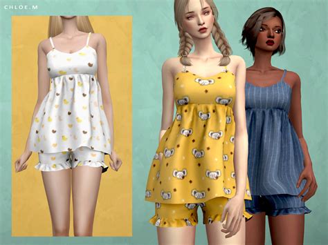 Sims4 Customcontent Chloem Sims4 Chloem Cute Pajama S