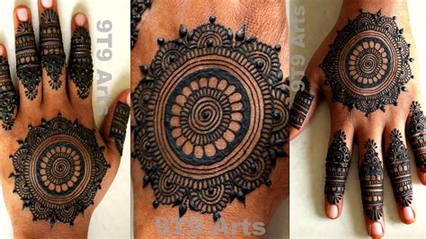 Simple Circle Mehndi Design For Back Hand Bmp Syrop