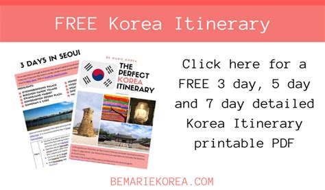 South Korea Itinerary A Guide To What To Do In Korea Be Marie Korea