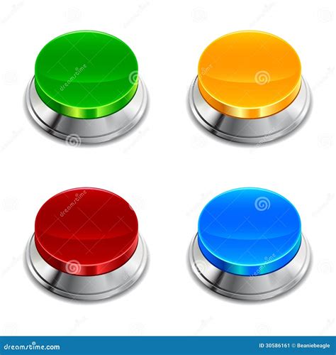 Push Button Stock Vector Illustration Of Shiny Icons 30586161