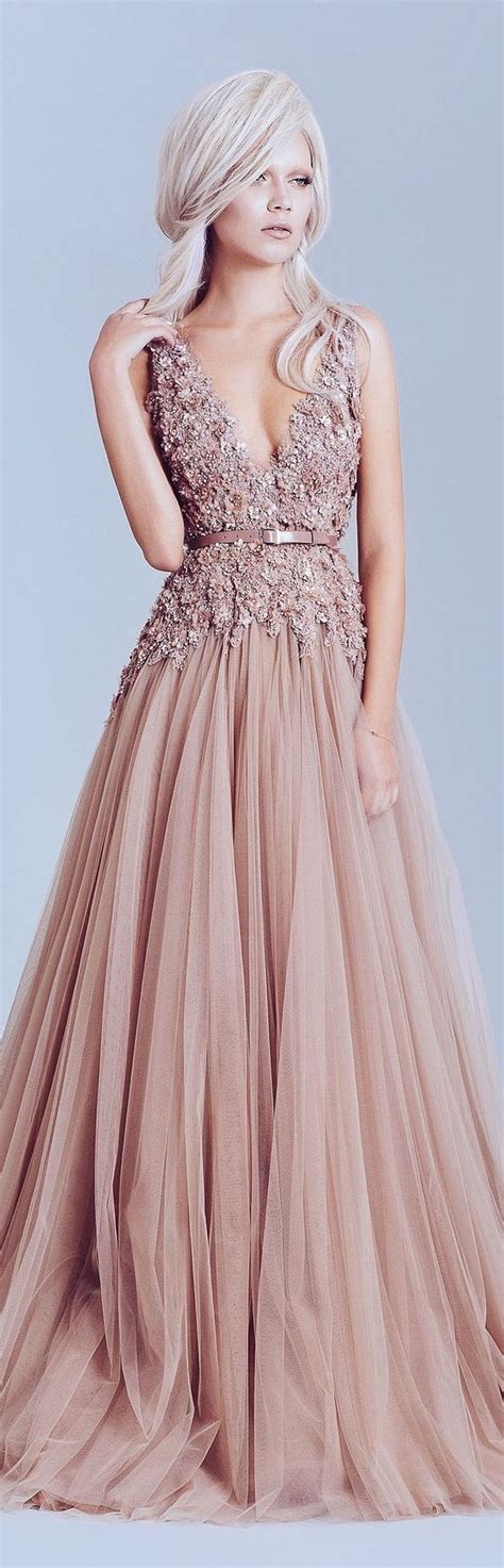 2017 dusty pink tulle off shoulder lace long best sale elegant party prom dress 341 evening
