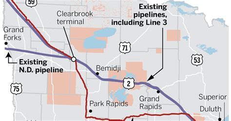 Enbridge Pipeline Map Minnesota Controversial Enbridge Line 3 Oil