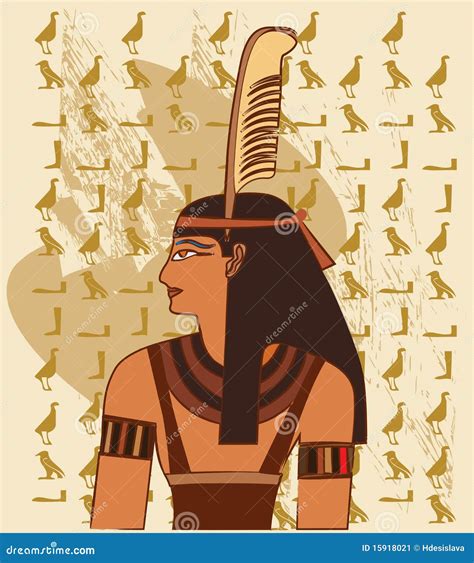 Egyptian Ancient Symbol Isolated Figure Of Ancient Egypt Deities Cartoon Vector Cartoondealer