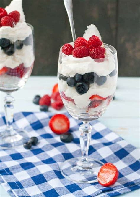 On an uneventful friday night, you decide to invite over some friends. Fourth of July Berry Angel Food Cake Parfait | Neighborfood