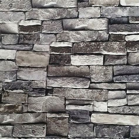 Modern Grey Washable 3d Brick Wallpaper Design Mb0003