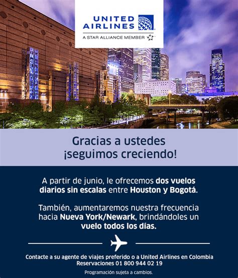 Actualización Vuelos United Airlines Amcham Colombia