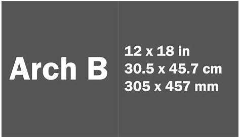 Arch B Size in CM - US Paper Sizes