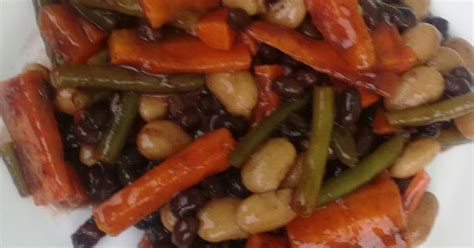 In a small saucepan, cook carrots in a small amount of boiling water for 4 minutes. Beans & carrot salad Recipe by virginia - Cookpad