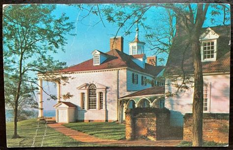 Vintage Postcard Mount Vernon Mansion North End Va United