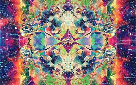 Wallpaper Colorful Abstract Space Artwork Symmetry Pattern