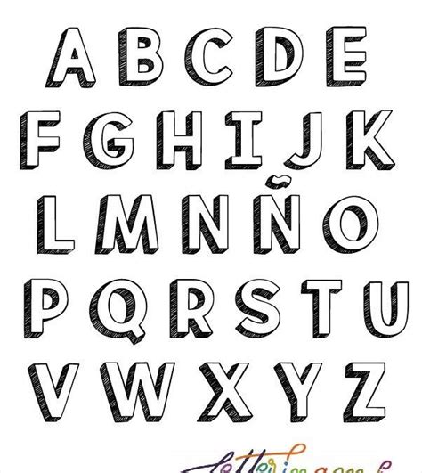 Alfabeto Lettering 3d En Mayúsculas Y Minúsculas Lettering Alphabet