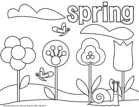 The pics are a combination of dover images (i can only use 10 from any coloring book without violating their rules) and pics from clip art etc. Picture Of Springtime Coloring Page - Download & Print ...