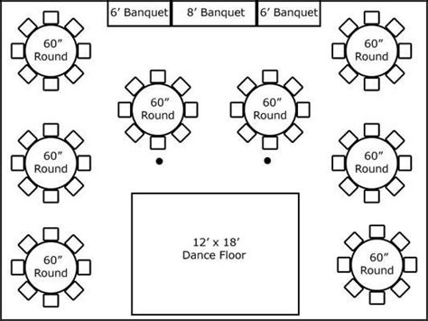 30x40 Round Tables Buffet Dance Floor Tent Layout Wedding Table