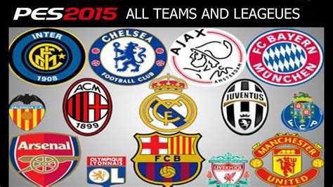 Pes 2015 All Teams And Leagues Youtube