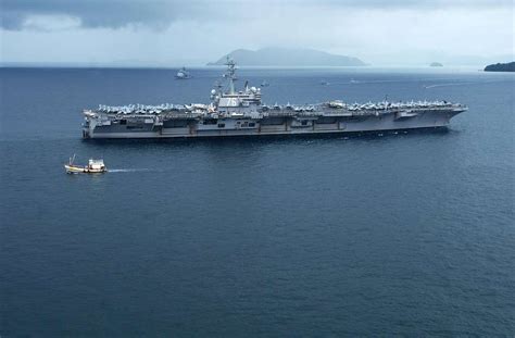 The Aircraft Carrier Uss Ronald Reagan Arrives For Nara And Dvids