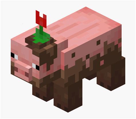 Muddy Pig Minecraft Pig Black Hd Png Download Kindpng