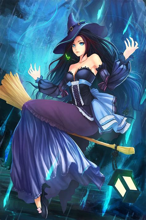 yuuki the ice witch picture 2d fantasy magician anime witch girl woman fantasy magician
