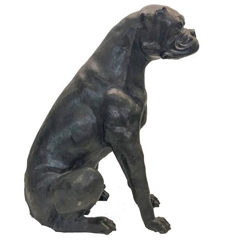 Bronze Boxer Dog Sculpture Randolph Rose Collection