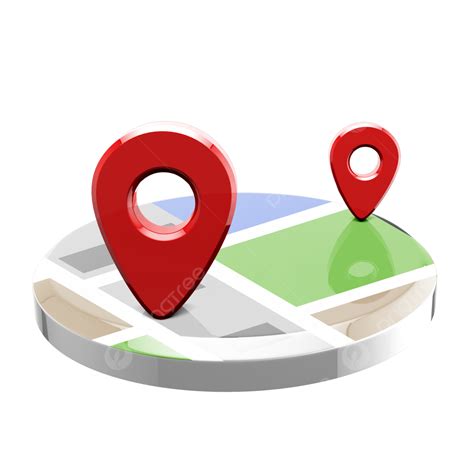 3d Two Pin Maps Location Marker Front View Clipart 3d Pins Location