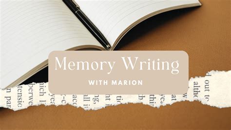 Memory Writing With Marion St James Library