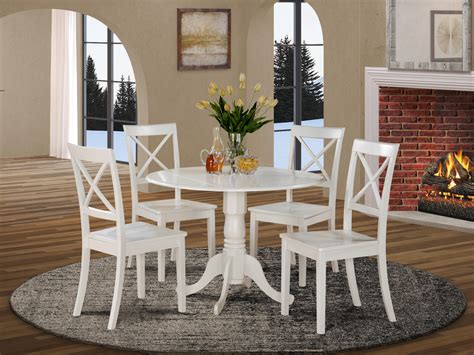 Dlbo5 Whi W 5 Pc Small Kitchen Table Set Small Table And 4 Dinette
