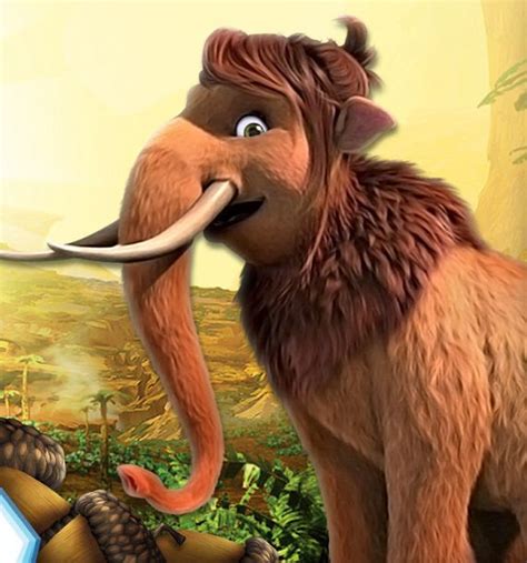 An Ice Age Mammoth Is Standing In Front Of A Computer Screen And Looking At Its Surroundings