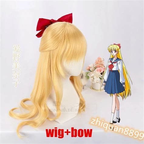 Sailor Moon Minako Aino Cosplay Wig Blonde Loose Wave Hair Sailor Venus Cos Wigs Ebay