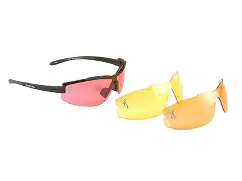 browning ace shooting glasses vermillion orange yellow lenses