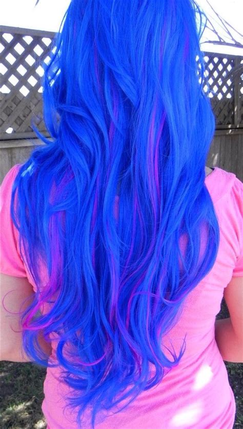 Bright Blue Hair Dye Color For Light Hair Neon Hair Hair Styles
