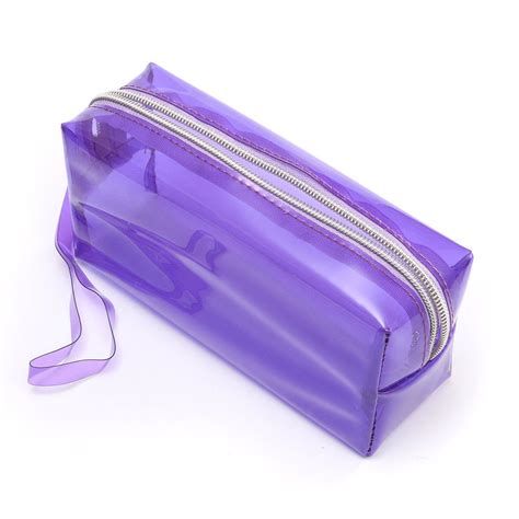 Clear Cosmetic Bags Pouch Zipper Toiletry Multi Functional Plastic Pp