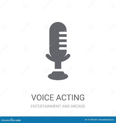 Voice Acting Icon Trendy Voice Acting Logo Concept On White Background