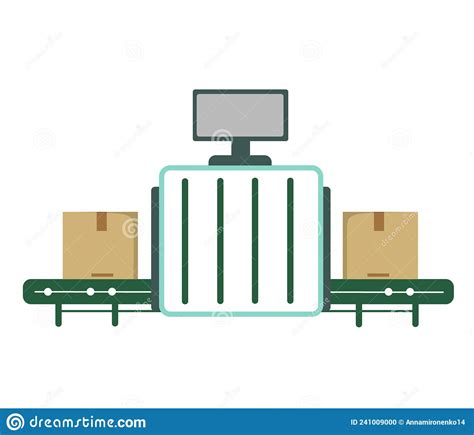 Security Screening Area At The Airport Illustration Of Customs And