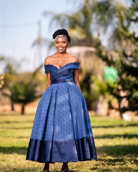 Traditional Botswana Wedding Attires For New Year Pattern Dress Women